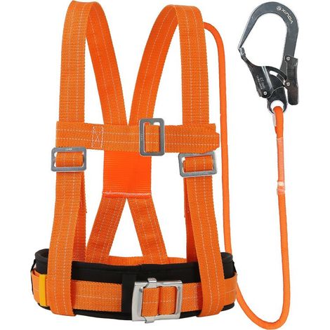Harnais De SéCurité , Kit Pour Travaux En Hauteur , Harnais Antichute En Polyester , Harnais Pleine Hauteur Harnais De Protection Contre Les Chutes Travail AéRien Protection Contre Les Chutes Harnais( (1/4)