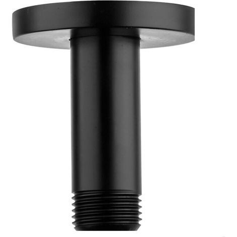 Balterley Modern Bathroom Round Ceiling Mounted Shower Arm Durable Brass Construction, 65x54mm - Black Finish