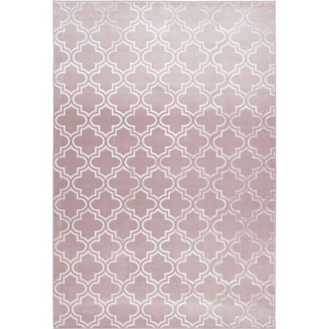 Tapis Vintage Fait Main "Monroe I" Rose 81 x 150 cm (1/4)