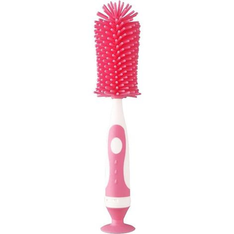 Bottle Brush - Silicone Bristles - Removable Head - Heat Resistant - For Baby Bottles Cups Water Bottles - 1 Piece (1/5)