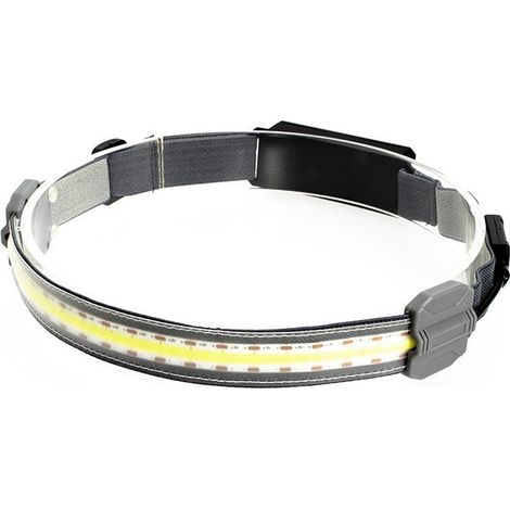 Lampe frontale à LED COB, bandeau lumineux rechargeable par USB, lampe frontale à faisceau large et légère, lumières LED lumineuses, 3 modes, (1pcs) la batterie