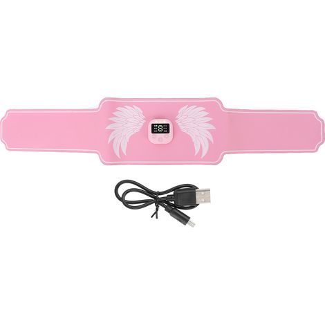 Ceinture abdominale électrique électrostimulation, appareil d'entraînement des abdos, couleur rose (1/5)