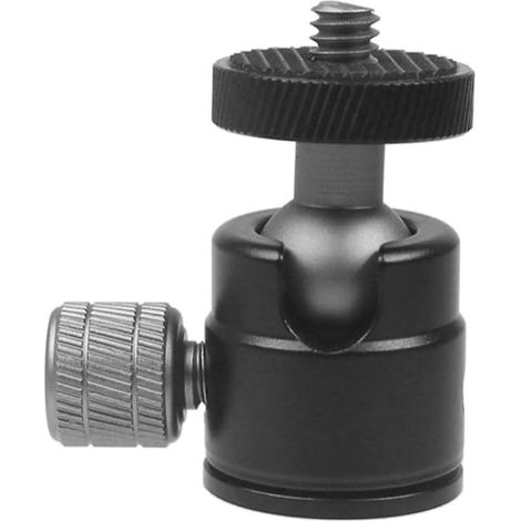 Fixation pour Trépied en Alliage D'aluminium Noir, Tête Sphérique Légère Réglage Facile, Support pour Appareil Photo et Projecteur, Rotation 360° pour Photographe Professionnel (1/5)