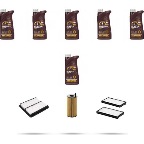 Kit tagliando 3 FILTRI e 6L OLIO compatibile con Hyundai Grandeur Azera 3.0 Mpi 184kw dal 2011 (1/5)