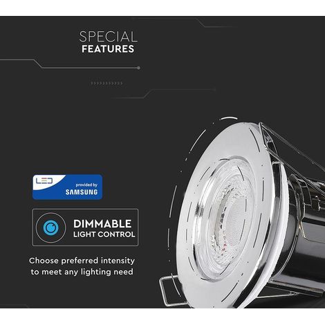 Faretto Led da Incasso Dimmerabile 5W 6400K Colore Nichel Satinato IP65 Resistente al Fuoco Senza Driver SKU-8179 (1/3)