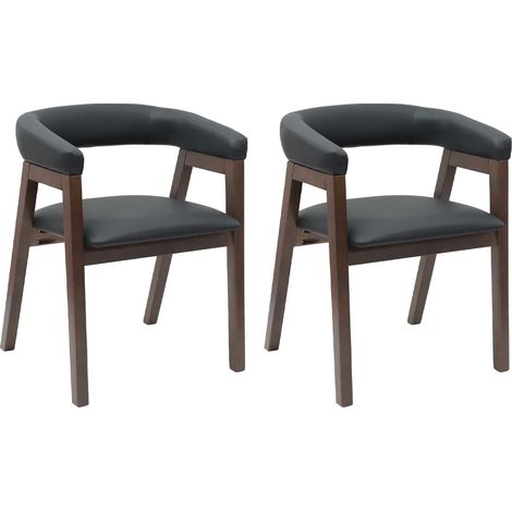 Chaises de salle à manger 2 pcs Marron Clair 54 x 57 x 73 cm (1/5)