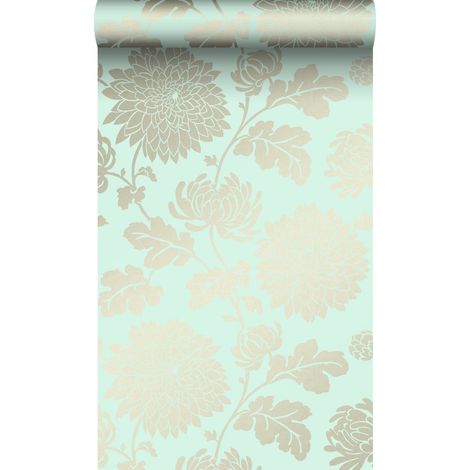 papier peint fleurs vert céladon - Origin Wallcoverings (1/5)