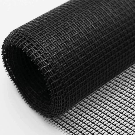 Malla Mosquitera de Fibra de Vidrio 120gr/m2 - Negro  1 x 30 metros - (1/2)