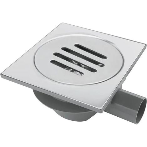 Piletta Con Griglia 10X10 A Filo Pavimento Uscita Da Ø40