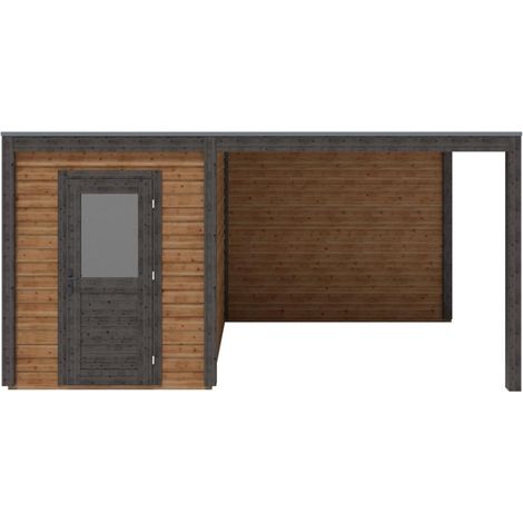 Casetta da giardino in legno Luma 5.06x2.59 m - 13.11 m2 - 28 mm - impregnata - 000187 (1/3)