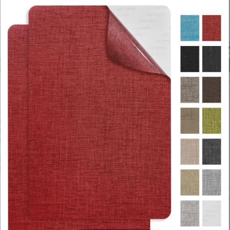 Sofa-Reparaturflicken – 2 Stück 20 x 28 cm, starkes rotes Klebegewebe für Sofas, Autositze, Möbel