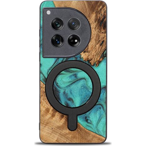 Coque Bewood Unique pour OnePlus 12 – Turquoise avec MagSafe (1/3)