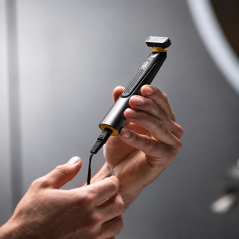 Rasoir électrique pour homme rechargeable emballage boîte couleur autonomie 60 min 170 g – Livraison gratuite (1/5)