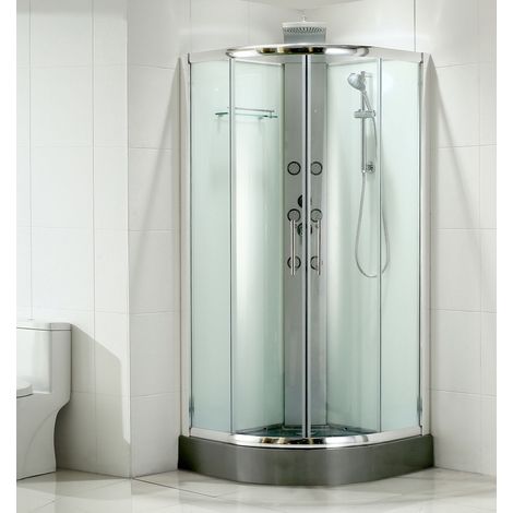 Trendline Komplettdusche Easy Fix New 90x90cm mit Armatur u. Brause Runddusche (1/4)