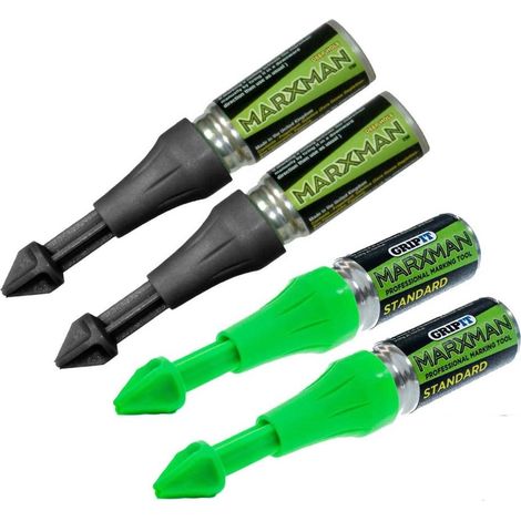 MarXman Green Standard x2 Chalk Black Deep x2 Marking Pen Hole Marking Tool Set (1/5)