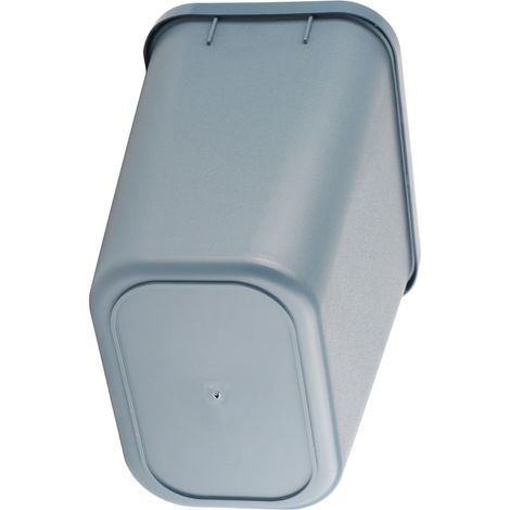 Petites poubelles en plastique pour chambres d'hôtel et maisons d'hôtes, usage domestique, poubelles de cuisine carrées et épaisses, grises. (1/5)
