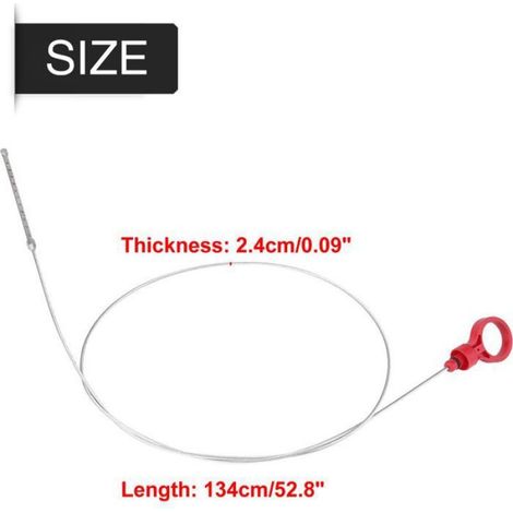Jauge De Niveau De Liquide De Transmission - Acier - Pour Chrysler Jeep Dodge - 134 Cm - Rouge (1/5)