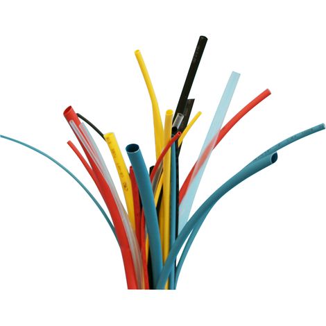Paquet de 10 9,5 mm de gaine thermorétractable en polyoléfine sans halogène Electro Dh 40.000/9.5/AM, couleur jaune, 8430552142903