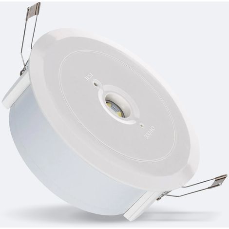 Luce di Emergenza LED Superficie/Incasso 120lm Permanente/Non Permanente Circolare Foro Ø136 mm 2.5 W (1/3)