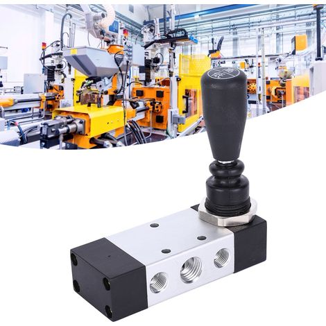 Vanne à deux positions et cinq voies avec poignée G1/4 pouce, accessoire pneumatique industriel 4H230-08G (1/5)