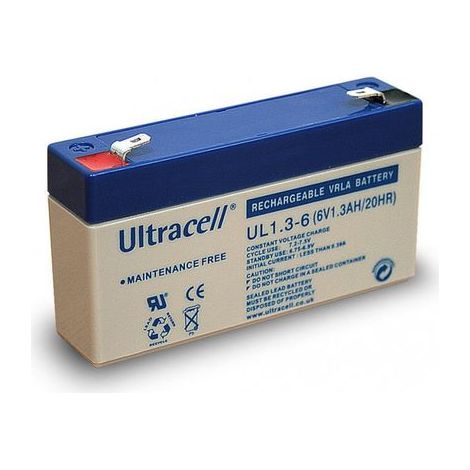 Batterie plomb étanche - Ultracell UL1.3-6 - 6v 1.3ah