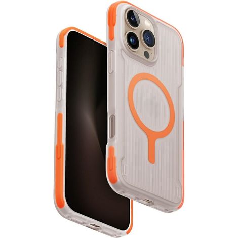 Custodia UNIQ Combat Active per iPhone 16 Pro Max con ricarica Magclick, colore arancione. (1/5)