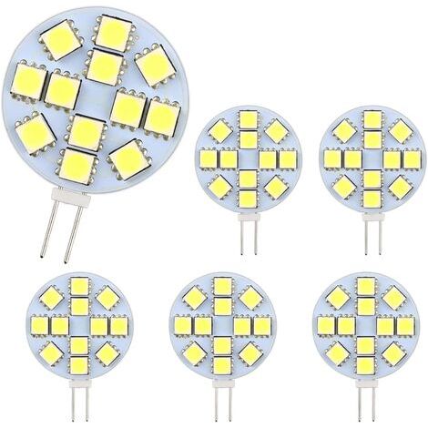 Ampoule Led G4 2W - 12V 24V Ac Dc - 200 Lumens Blanc Froid 6000K - Pour Armoire Et Plafonnier - Lot De 6 (1/5)