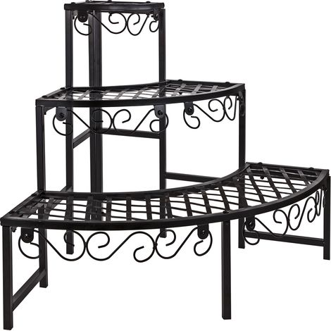 Nostalgie Eck Pflanzentreppe mit 3 Stufen Pflanztreppe Blumentreppe Blumenregal (1/4)