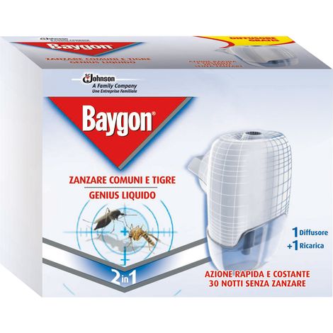 ANTIZANZARE BAYGON GENIUS VAPORIZZATORE E RICAR- S.C.JOHNSON ITALY- 12,0 confezione