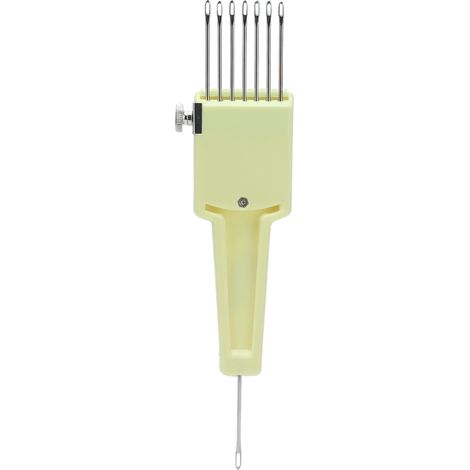 Support en plastique pour machine à tricoter, outil de transfert en acier inoxydable avec 7 aiguilles pour machine à coudre et tricot.