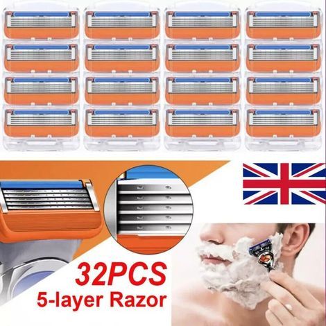 Lames de rasoir 24 lames pour rasoir Fusion 5 pour homme - Nouvelle version orange (1/3)