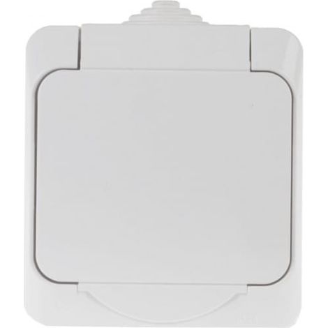 Cedar Plus Einzelsteckdose weiß mit/ohne 16A IP44 WDE000540