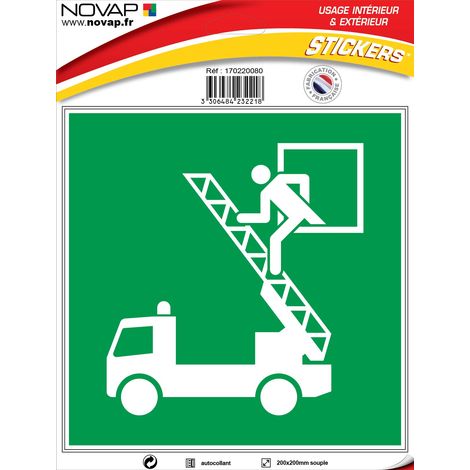 Panneau Fenêtre de secours - Vinyle adhésif 200x200mm - 4232218