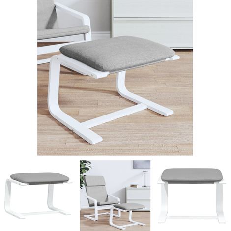 Hocker für Sofa - vidaXL Fußhocker Hellgrau 51x41x40 cm Stoff - Hocker für Relaxsessel (1/5)