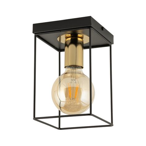 Plafonnier loft industriel noir/or Vox E27 15W Sigma (1/2)