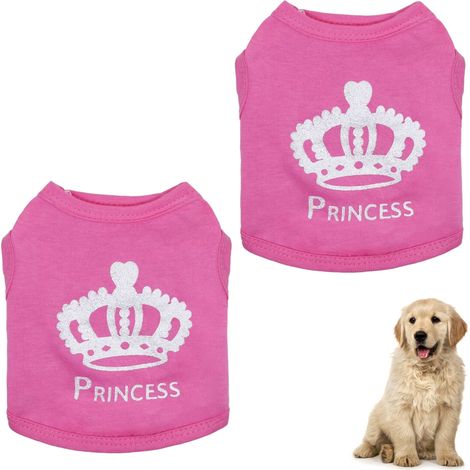 2 pièces Costume pour chien, t-shirt coton léger et respirant, pour chiots et petits chiens, adapté aux chiens de race Chihuahua (1/5)