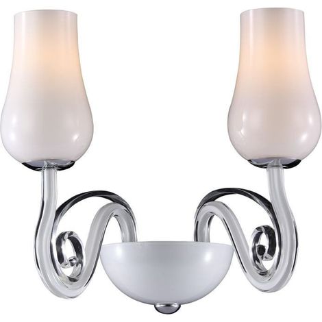 Italux Lybra - Moderne Wandleuchte Weiß 2 Licht, E14 (1/2)