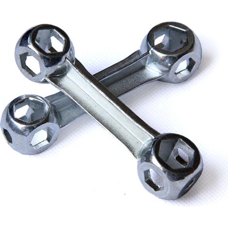 Clé hexagonale de vélo en alliage 10 en 1 en forme d'os de chien, outil de réparation portable durable 2pcs (1/5)