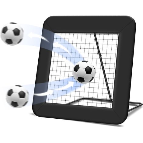 Wolketon Juego de 2 redes de rebote ajustables para entrenamiento de fútbol, 1 m, ángulo 40-110°, estructura estable, muelles de acero y red de PE para jardín y campo