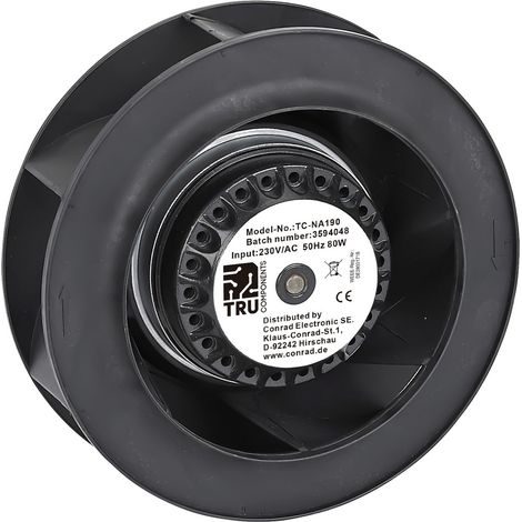 TRU COMPONENTS TC-NA190 Radiallüfter 230 V/AC 570 m³/h (Ø x H) 190 mm x 68.5 mm (1/5)