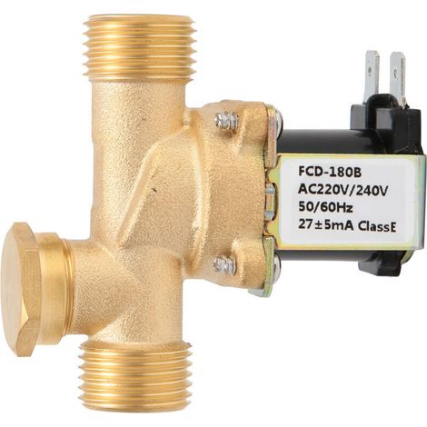 G1/2 Normally Closed Brass Electromagnetic Solenoid Valve Water Inlet Switch (DC220V)-- (1/5)