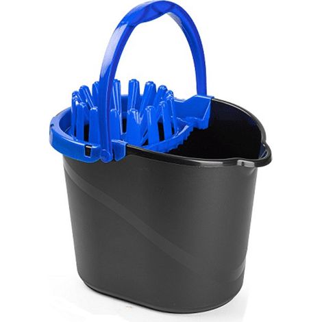 Cubo Fregona Escurrefacil menos esfuerzo para escurrir 14 Litros Azul