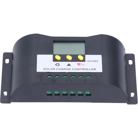 Intelligenter 10-A-Solar-Laderegler mit LCD-Bildschirm, einstellbaren Timer-Modi für Gleichstromlasten, digitaler Photovoltaik-Panel-Controller (1/5)