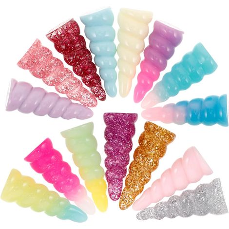 25 Pieces Unicorn Horn Decorations Made of Resin for DIY Hair Bands and Cosplay Multi-Purpose Horn Accessories for Creative Hair Decorations and Craft Projects (1/5)