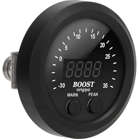 Kit manomètre de pression turbo 60 mm/2,4 pouces 12 V -30-35 PSI, affichage numérique avec capteur et indicateur LED (1/5)