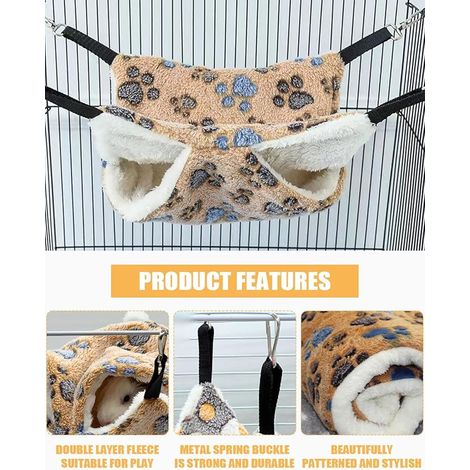 Bed for Guinea Pigs - Small Animal Shelter for Chinchillas, Hedgehogs, Guinea Pigs, Accessories for Cages, Toys, Bearded Dragons, Hamsters, Ferrets, Rats (1/4)