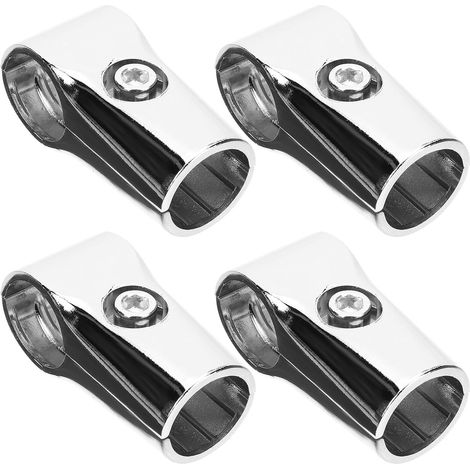 Plafonnier Cristal Connecteur Tringle - Lot de 4 - Alliage Aluminium - pour Tube 25mm - Support Placard Penderie - (1/5)