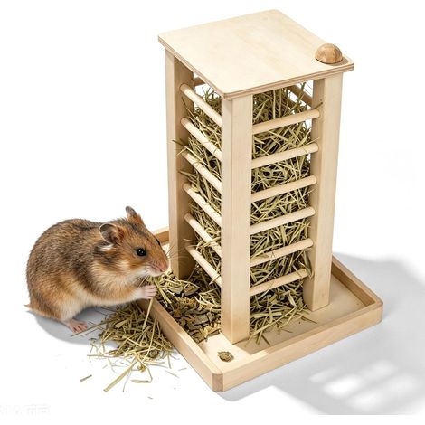Hay Rack, Rabbit Hay Rack, 36 x 24 x 24 cm, Guinea Pig Hay Bowl, Stable Cube Stand, Stable Cube Stand for Rabbits, Guinea Pigs, Rabbits, Hamsters, Mice, Rats (1/5)
