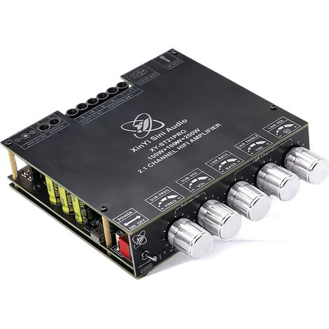 Carte amplificateur de puissance numérique compacte XY-ST21PRO canaux TPA3255 BT, 2.1 canaux, caisson de basses à tonalité haute et basse 100W x 2 + 200W (1/5)