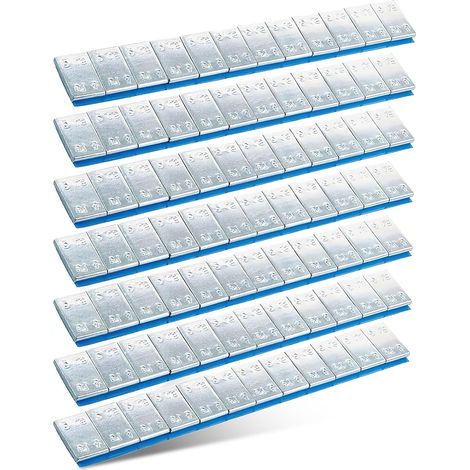 piezas de tiras de peso de 12 x 5 g para equilibrado de ruedas, tiras de peso adhesivas galvanizadas para equilibrador de neumáticos, cables de equilibrado de llantas, 12 barras de peso adhesivas de 5